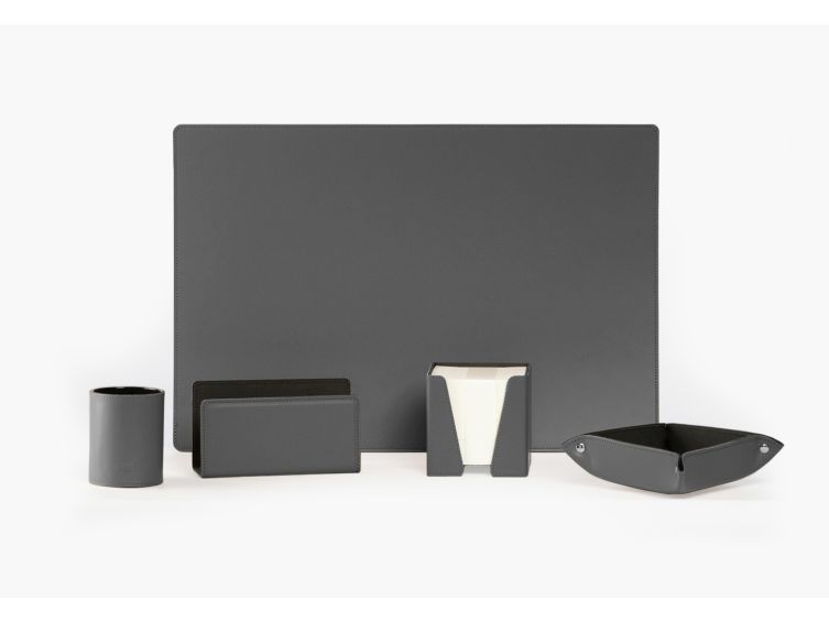 Coffret classique 38cm en cuir gris - COF-500-38