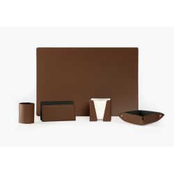 Coffret classique 38cm en cuir marron - COF-500-38