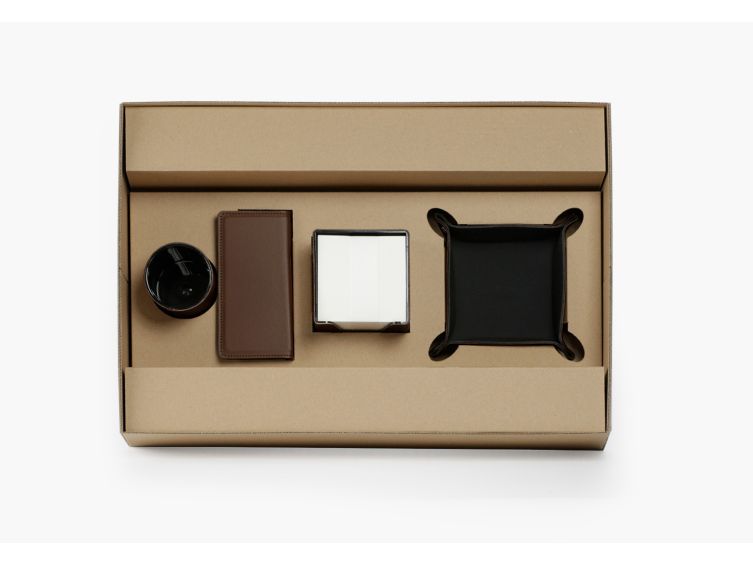 Coffret classique 38cm en cuir marron - COF-500-38