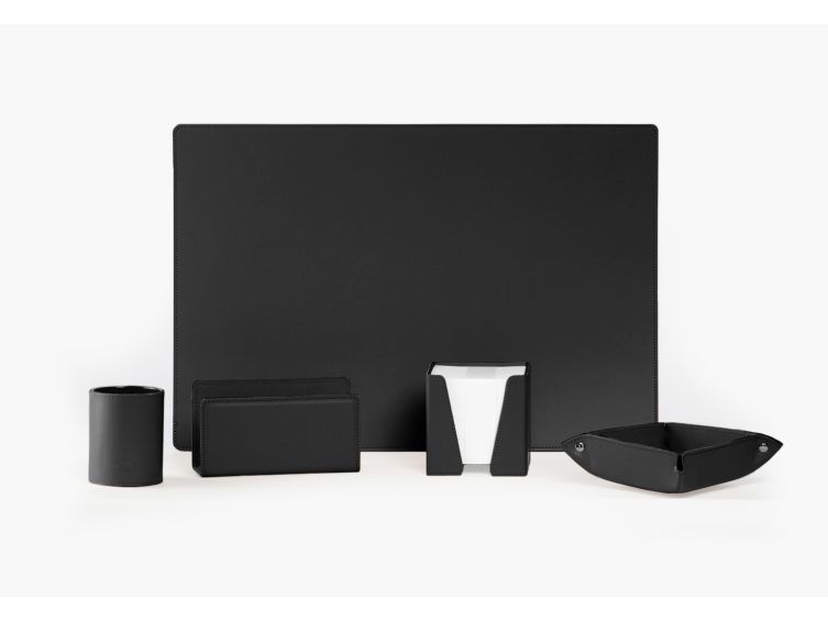 Coffret classique 38cm en cuir noir - COF-500-38