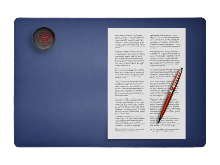 Coffret classique 50cm en cuir bleu - COF-500-50