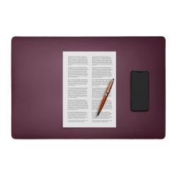 Coffret set bureau cuir extra-confort 60cm bordeaux