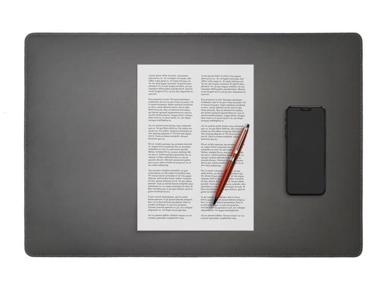 Coffret classique 60cm en cuir gris - COF-500-60