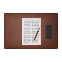 Coffret set bureau cuir extra-confort 60cm marron