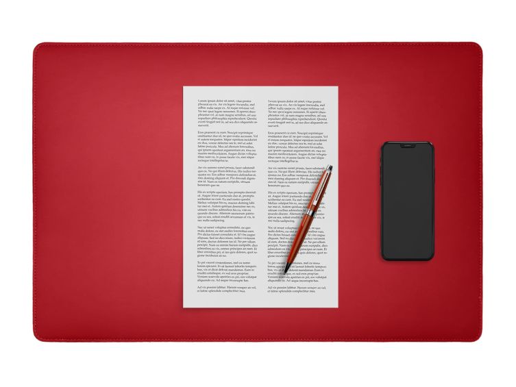 Coffret classique 60cm en cuir rouge - COF-500-60
