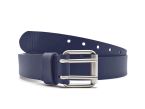 Ceinture mixte en cuir marine double perforation 4007