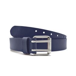 Ceinture mixte en cuir marine double perforation 4007