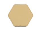 Sous-Verre hexagonal en cuir beige café latte, set de 6