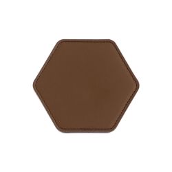 Sous-Verre hexagonal en cuir marron, set de 6