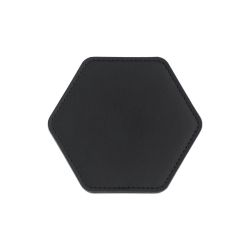 Sous-Verre hexagonal en cuir noir, set de 6