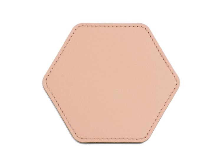 Sous-Verre hexagonal en cuir rose, set de 6