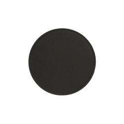 Sous-Verre rond en cuir noir, set de 6