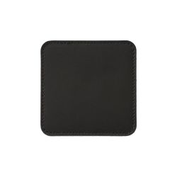 Sous-Verre carré en cuir noir, set de 6