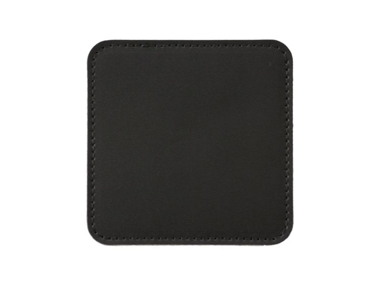 Sous-Verre carré en cuir noir, set de 6