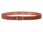 Ceinture cuir gold, boucle rectangulaire, moderne, argentée - 30mm - 4119