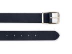Ceinture cuir bleu marine, boucle rectangulaire, moderne, dorée - 35mm - 4120