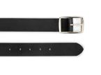 Ceinture cuir noir, boucle rectangulaire, moderne, dorée - 35mm - 4120