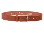 Ceinture cuir gold, boucle rectangulaire, classique, argentée - 35mm - 4122