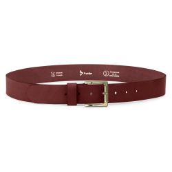 Ceinture cuir cannelle, boucle carrée, classique, en laiton - 40mm - 4127