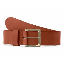 Ceinture cuir gold, boucle carrée, classique, en laiton - 40mm - 4127
