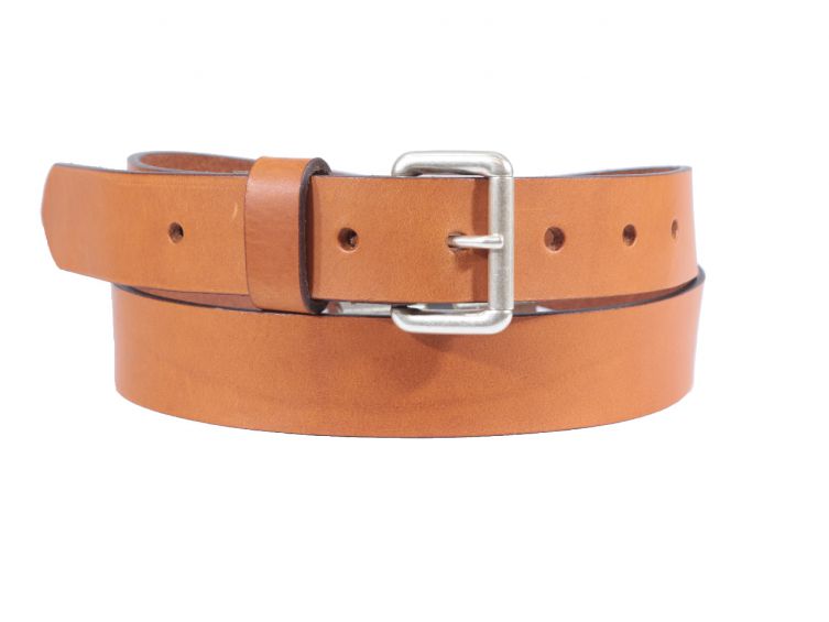 Ceinture cuir gold boucle compacte acier vieilli 4055