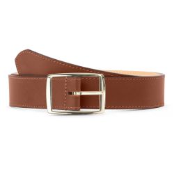 Ceinture cuir chic gold, boucle rectangulaire, moderne, dorée - 35mm - 5120