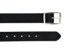 Ceinture cuir chic noir, boucle rectangulaire, moderne, dorée - 35mm - 5120