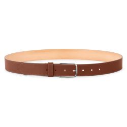 Ceinture cuir chic gold, boucle rectangulaire, classique, argentée - 35mm - 5122