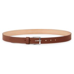 Ceinture cuir chic gold, boucle carrée, classique, argentée - 30mm - 5126