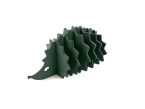 Hérisson en cuir vert, décoration transformable en set de 6 sous-verres