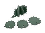 Hérisson en cuir vert, décoration transformable en set de 6 sous-verres