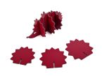 Hérisson en cuir rouge, décoration transformable en set de 6 sous-verres