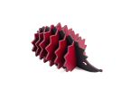 Hérisson en cuir rouge, décoration transformable en set de 6 sous-verres