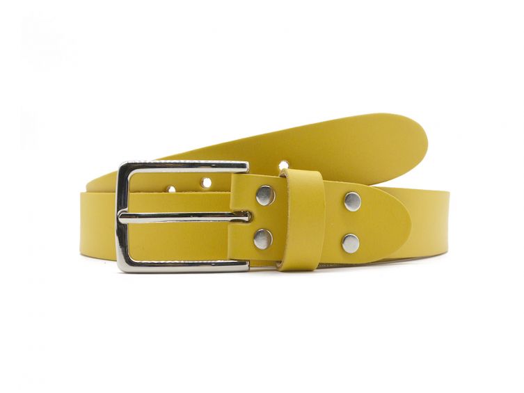 Ceinture la guêpe en cuir jaune 1037