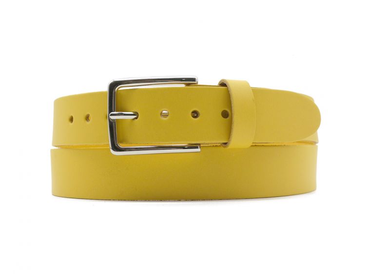 Ceinture la guêpe en cuir jaune 1037