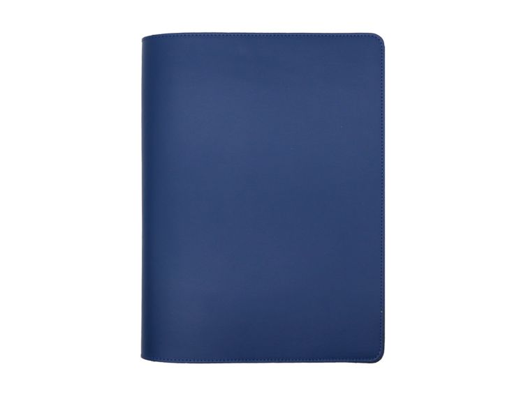 Conférencier A5 en cuir bleu cobalt 