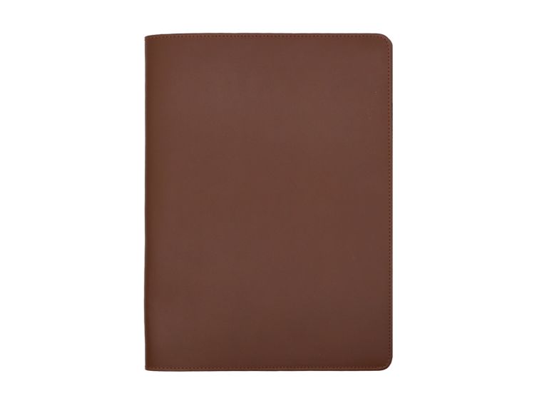 Conférencier A5 en cuir marron 