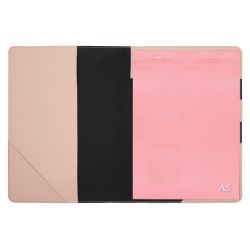Conférencier A5 en cuir rose