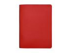 Conférencier A5 en cuir rouge coquelicot 