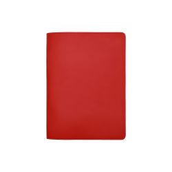Conférencier A5 en cuir rouge coquelicot 