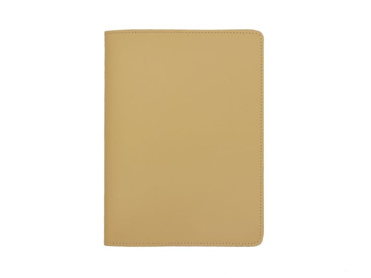 Protège cahier A5 en cuir noir