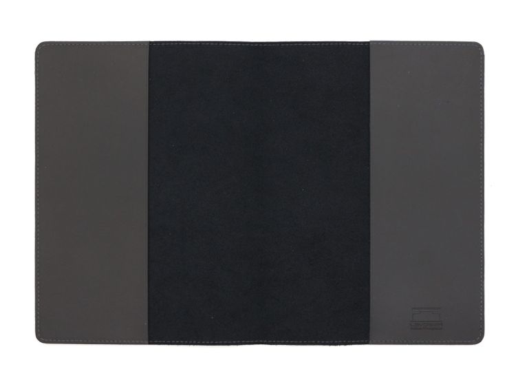 Protège cahier A5 en cuir noir