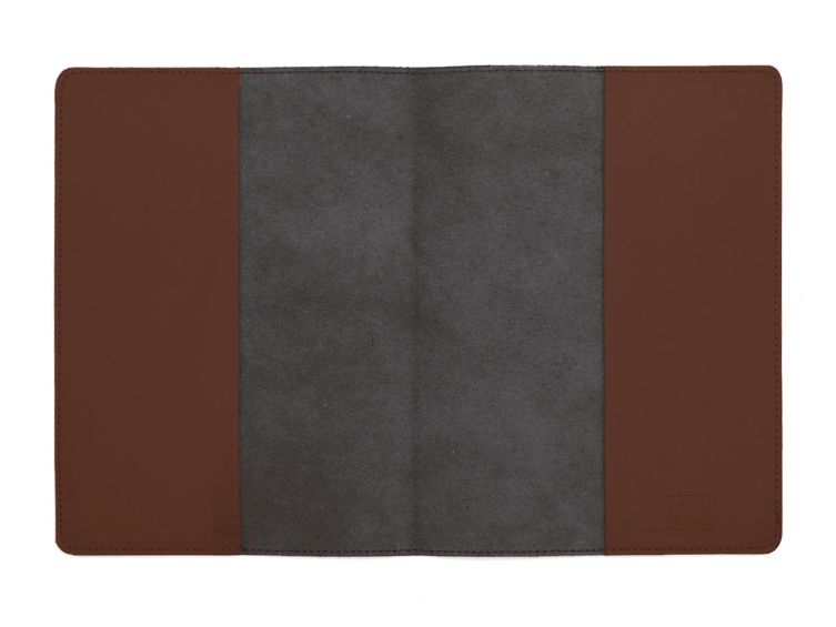 Protège cahier A5 en cuir noir