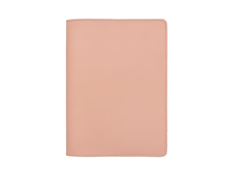 Protège cahier A5 en cuir noir