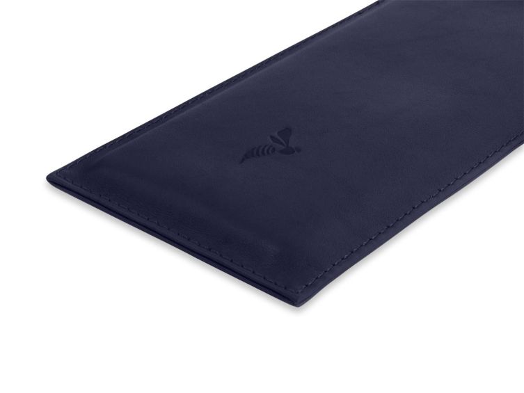 Pochette Galaxy A34 5G en cuir bleu - PM-057-01