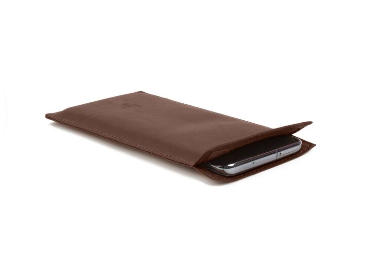 Pochette Honor 70 en cuir marron - PM-062-01