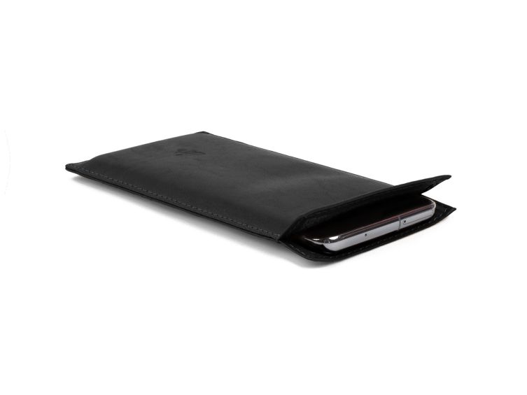 Pochette Galaxy S24 en cuir noir - PM-055-01