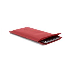 Pochette iPhone 14 Pro en cuir rouge - PM-049-01