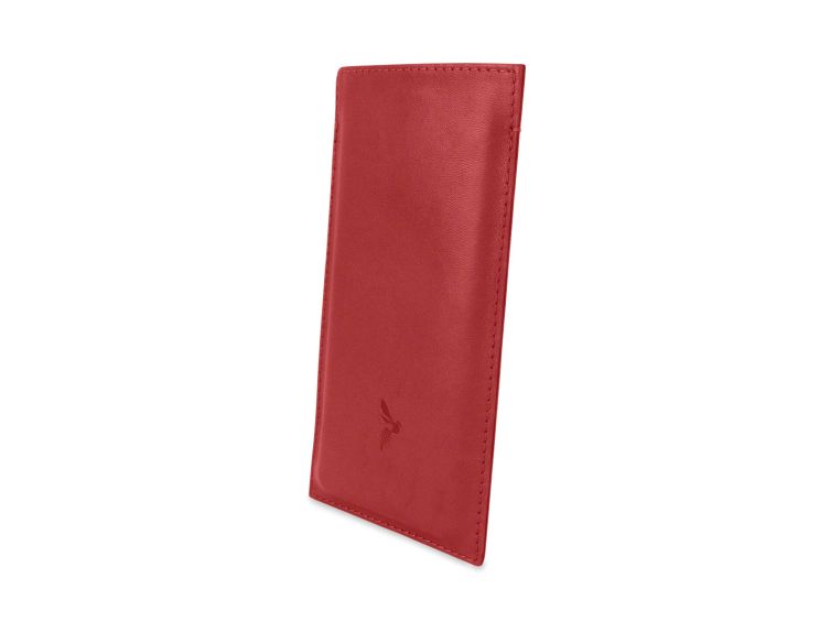 Pochette iPhone 15 Pro Max en cuir rouge - PM-047-01