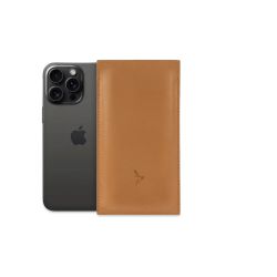 Pochette iPhone 15 Pro Max en cuir gold - PM-047-01